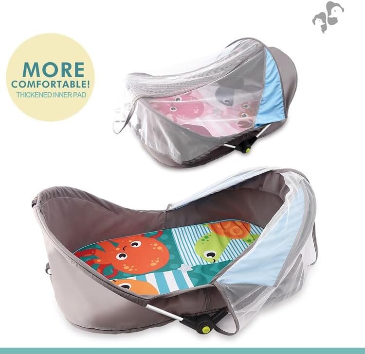 Yaya Duck Babylove - Portable Foldable Baby Sleeping Basket with Mosquito Net & Carry Bag - 0m+
