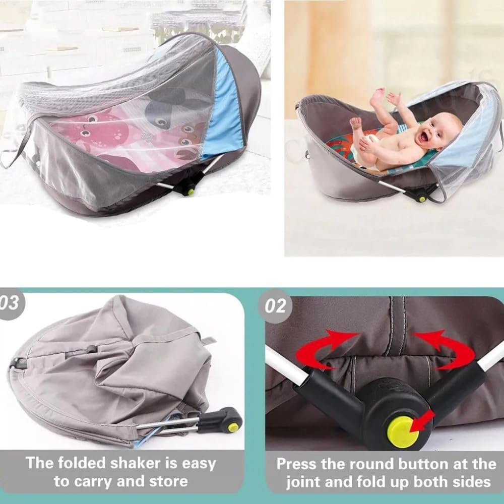 Yaya Duck Babylove - Portable Foldable Baby Sleeping Basket with Mosquito Net & Carry Bag - 0m+