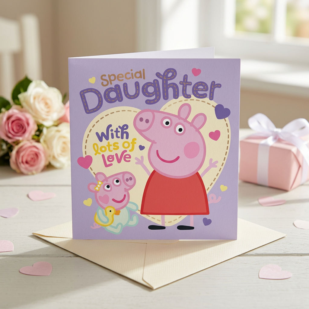 Buy Happy Birthday Daughter Peppa Pig Design Birthday Card in Jordan ...