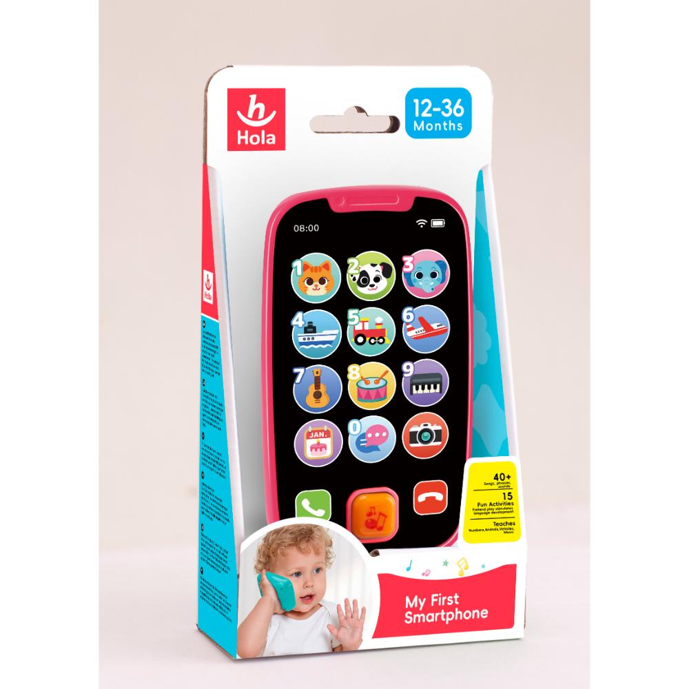 Hola - My First Smartphone Interactive Baby Phone Toy - Pink