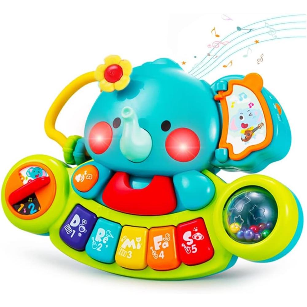 Hola - 2-In-1 Musical Elephant Keyboard Interactive Baby Toy
