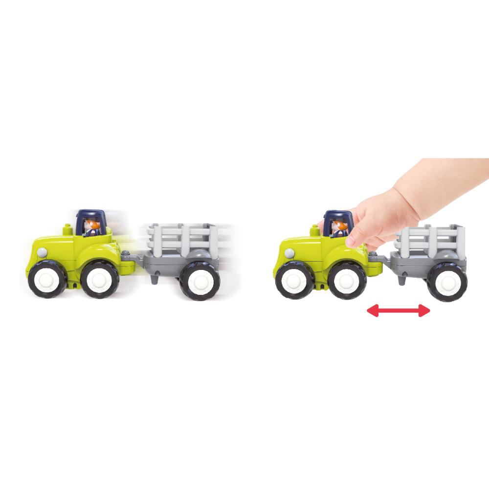 Hola - 4wd Construction Truck Toy Set For Kids - 4 Pcs