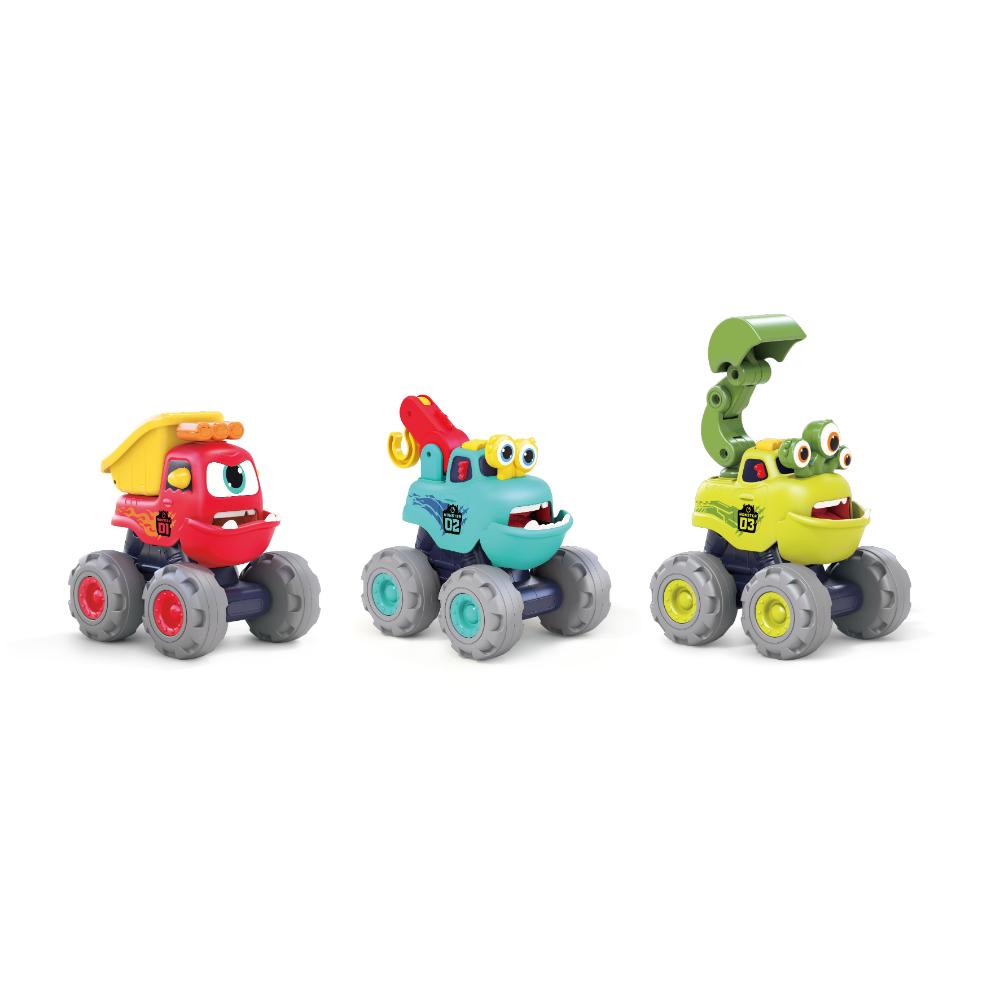 Hola - Fun Monster Construction Truck Set For Toddlers – 3 Pcs