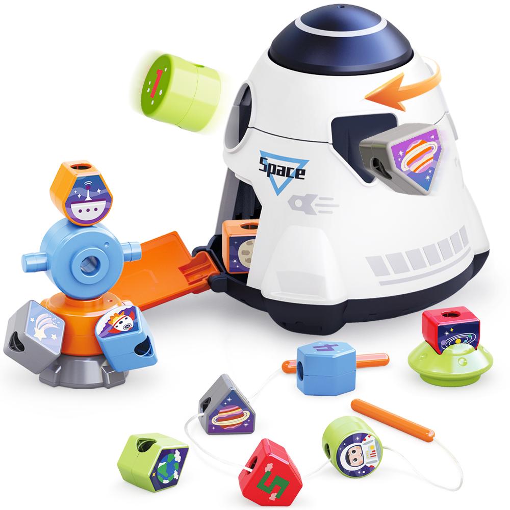 Hola - Magic Toy Spaceship Shape Sorter Building Set - Multicolor