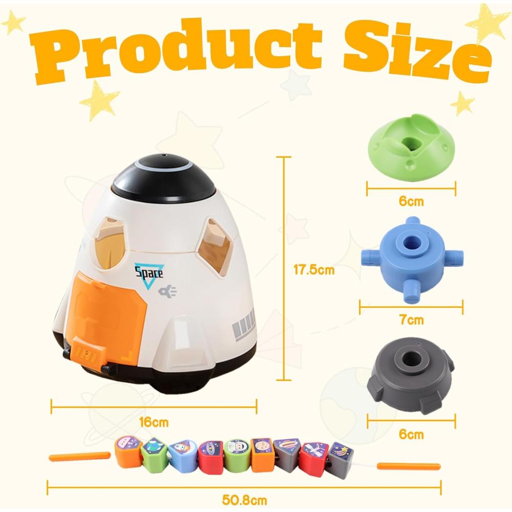Hola - Magic Toy Spaceship Shape Sorter Building Set - Multicolor