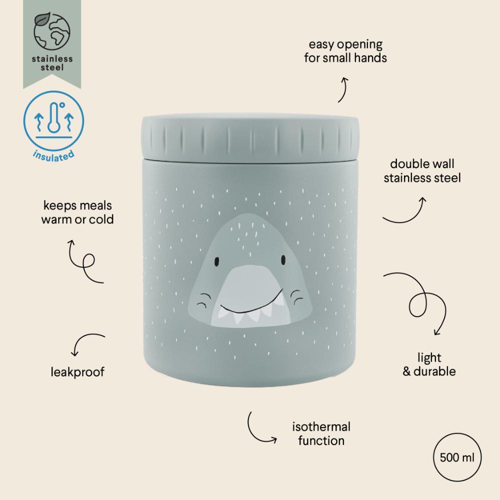 Trixie - Double Wall Insulated Food Jar - 500ml - Mr. Shark