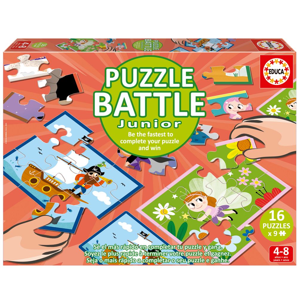 Educa - Jigsaw Puzzle Battle Junior Set - Miscellany - 144 Pcs