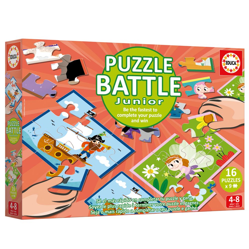 Educa - Jigsaw Puzzle Battle Junior Set - Miscellany - 144 Pcs