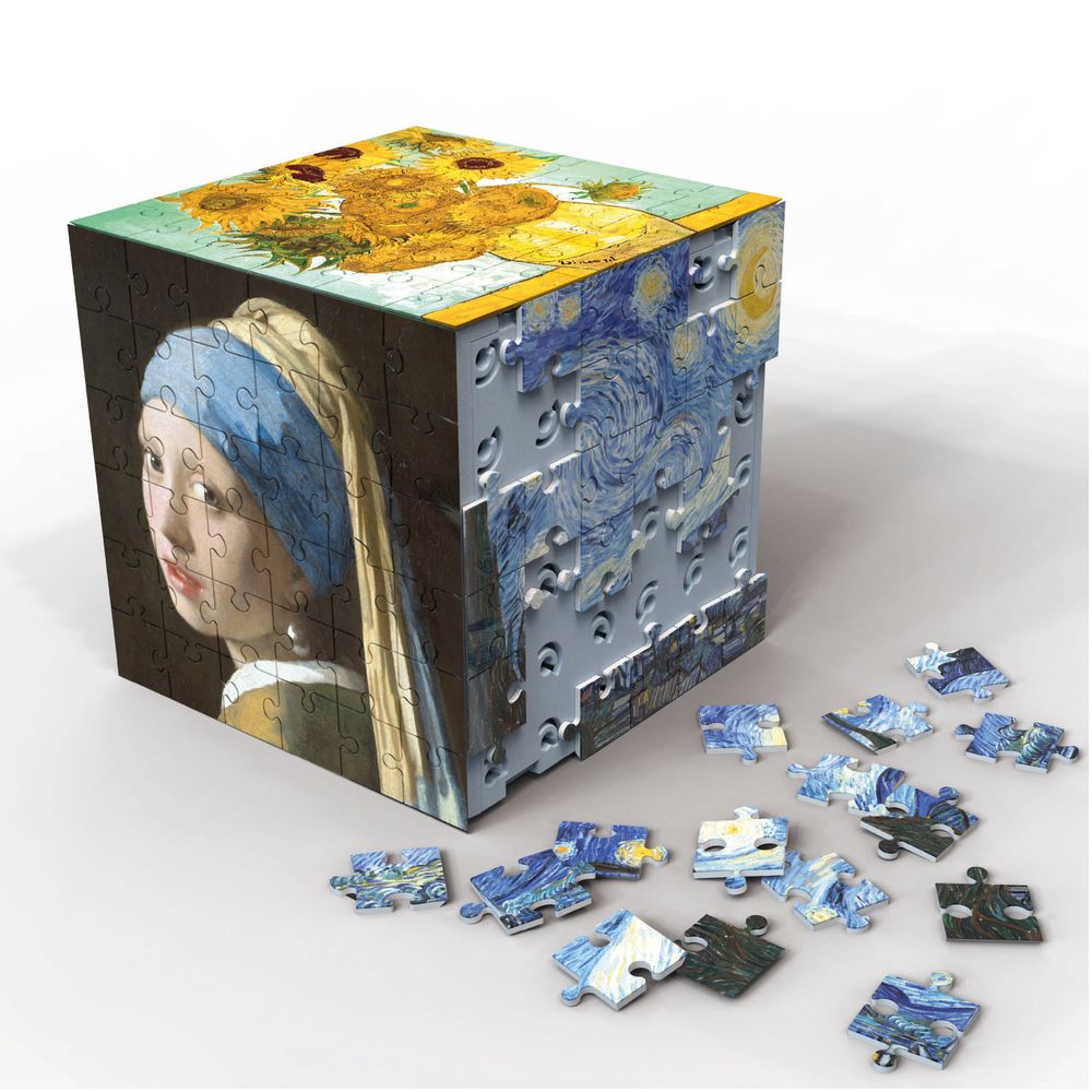 Educa - 6-In-1 3D Puzzle Cube Set - Art - 216 Pcs