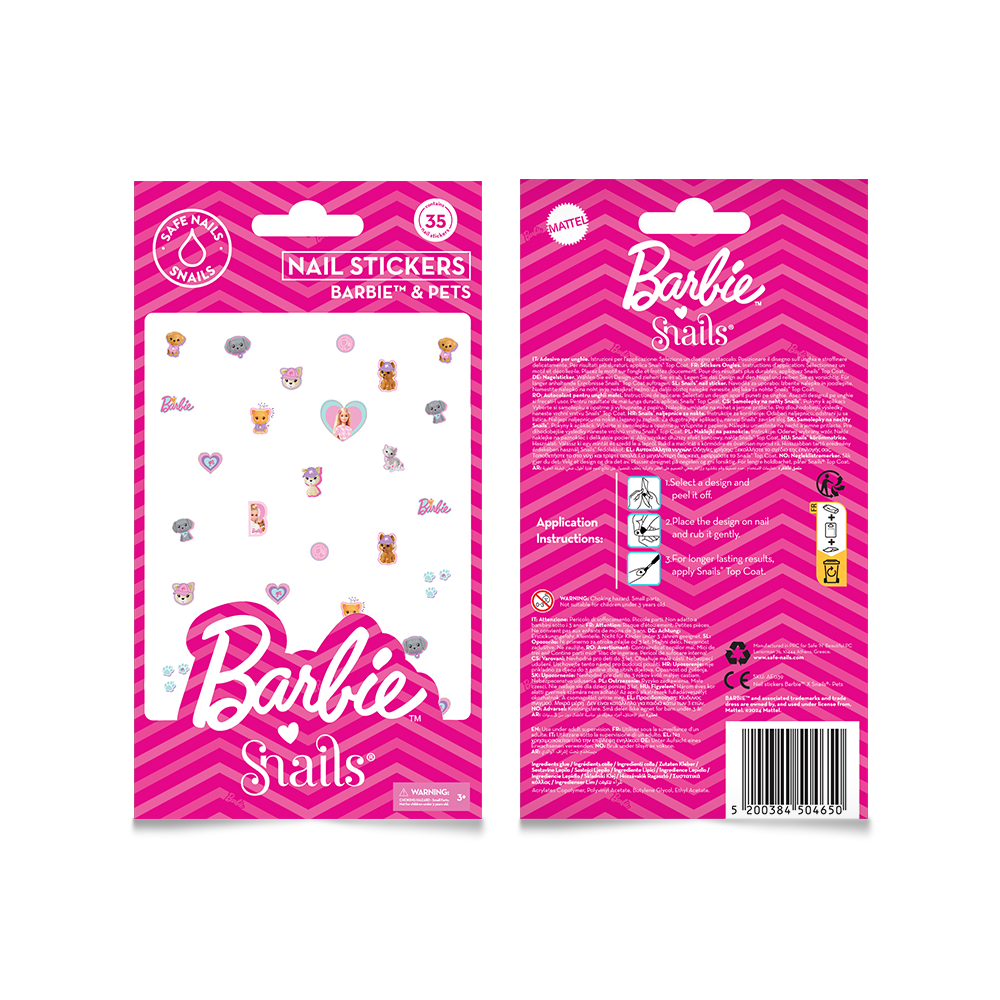 Snails - Barbie Nail Stickers - Pets - 35 Pcs
