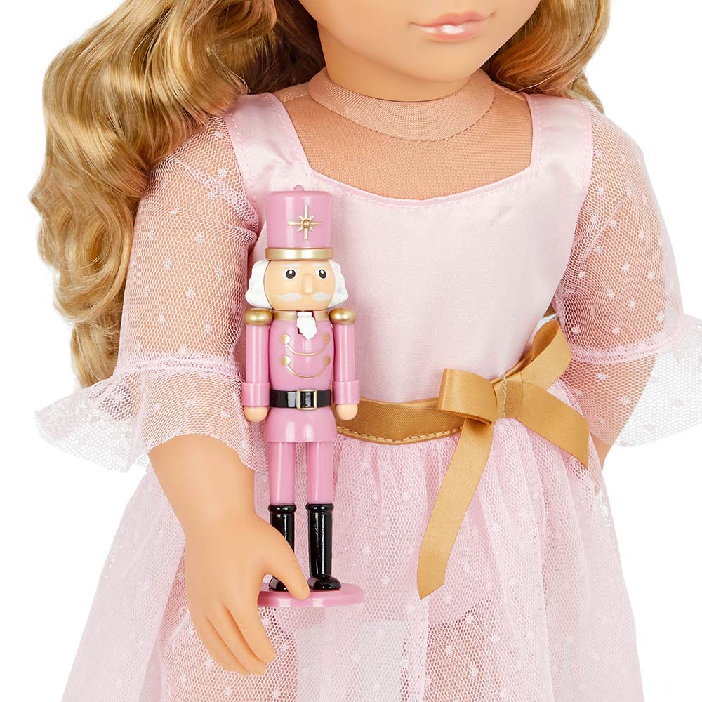 Our Generation - Natasha Doll With Pink Dress And Nutcracker - 18 Inch