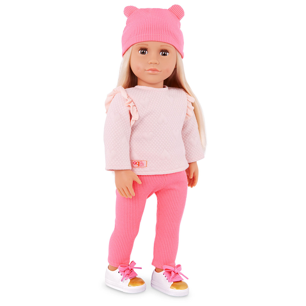 Our Generation - Joyce Doll With Sweatsuit And Beanie Hat - 18 Inch
