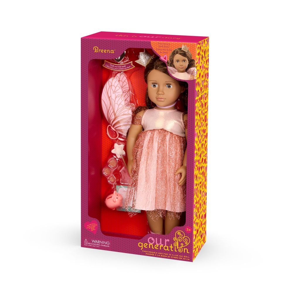 Our Generation - Breena Activity Tooth Fairy Fashion Doll Playset - Pink - 46 cm