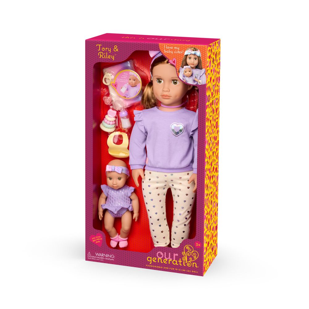 Our Generation - Tory & Riley Big & Little Sister Fashion Doll Playset - Multicolor