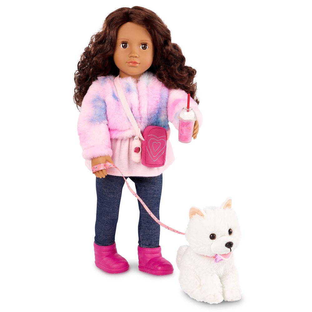 Our Generation - Ines Fashion Doll With Jojo Pomeranian Pup Playset - Multicolor