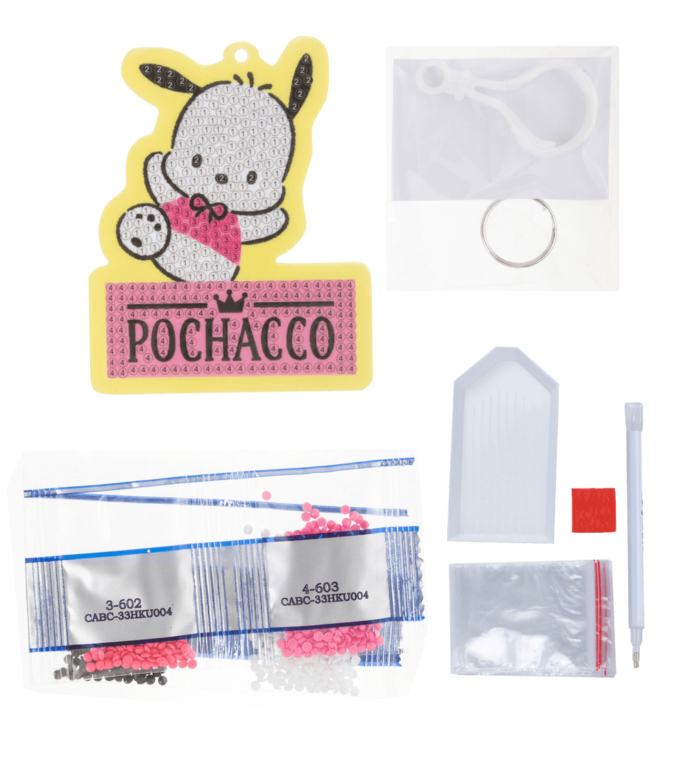 Craft Buddy - Pochacco Crystal Art Bag Charm - 10 cm
