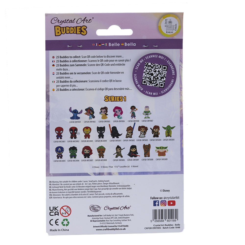 Craft Buddy - Crystal Art Buddy - Belle - 11 cm