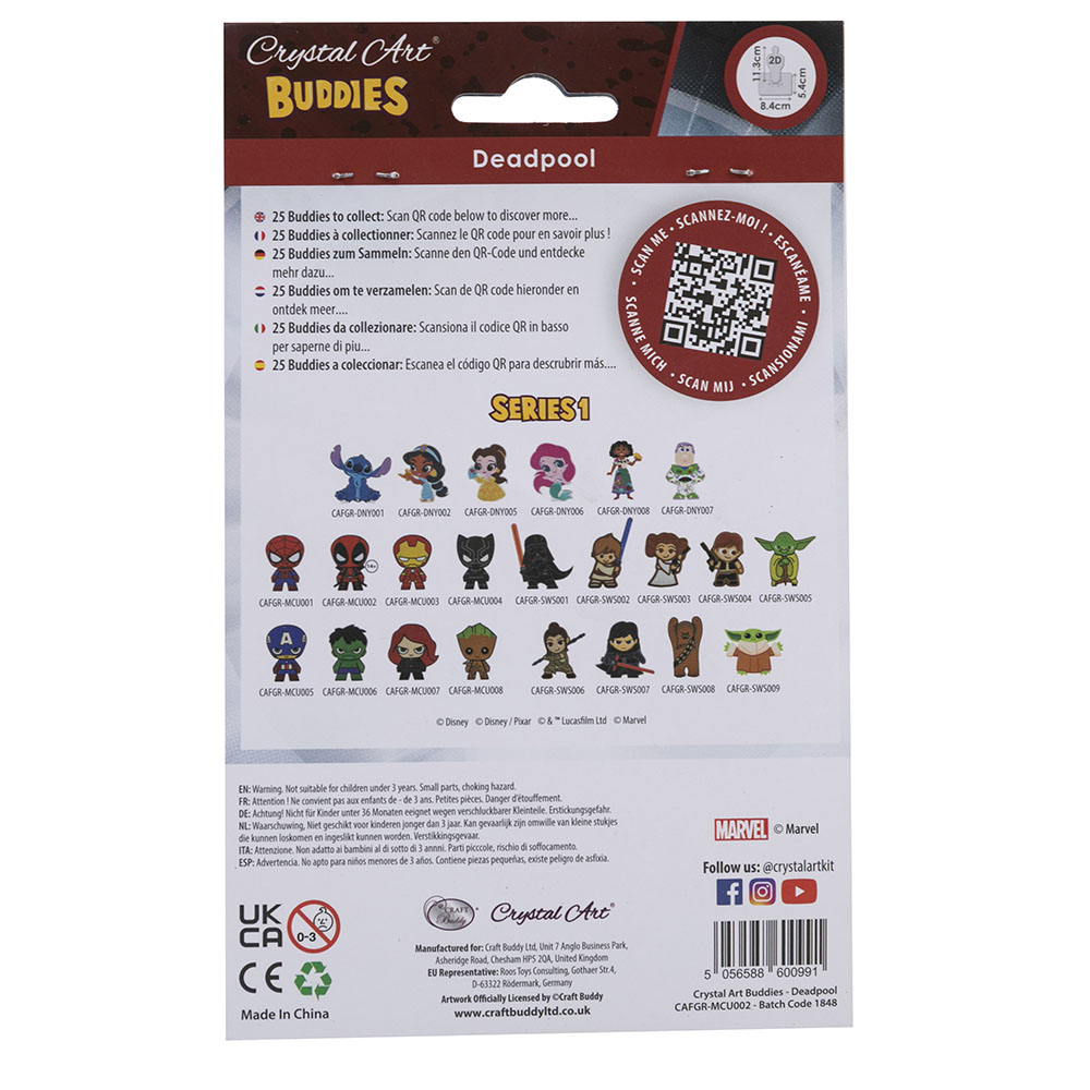 Craft Buddy - Crystal Art Buddy - Deadpool - 11 cm