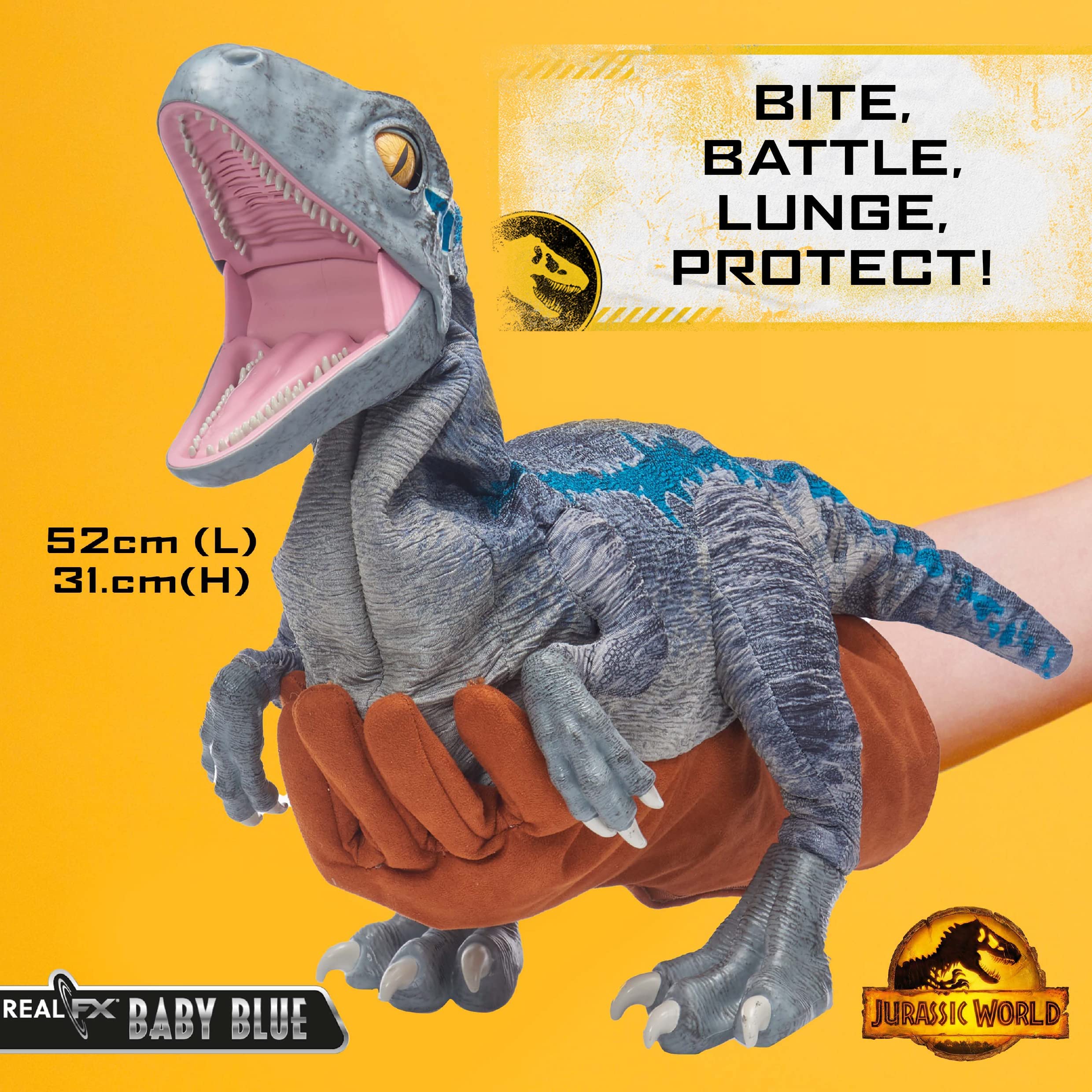 Wow! Stuff - Jurassic World Real Fx Baby Blue Dinosaur Toy