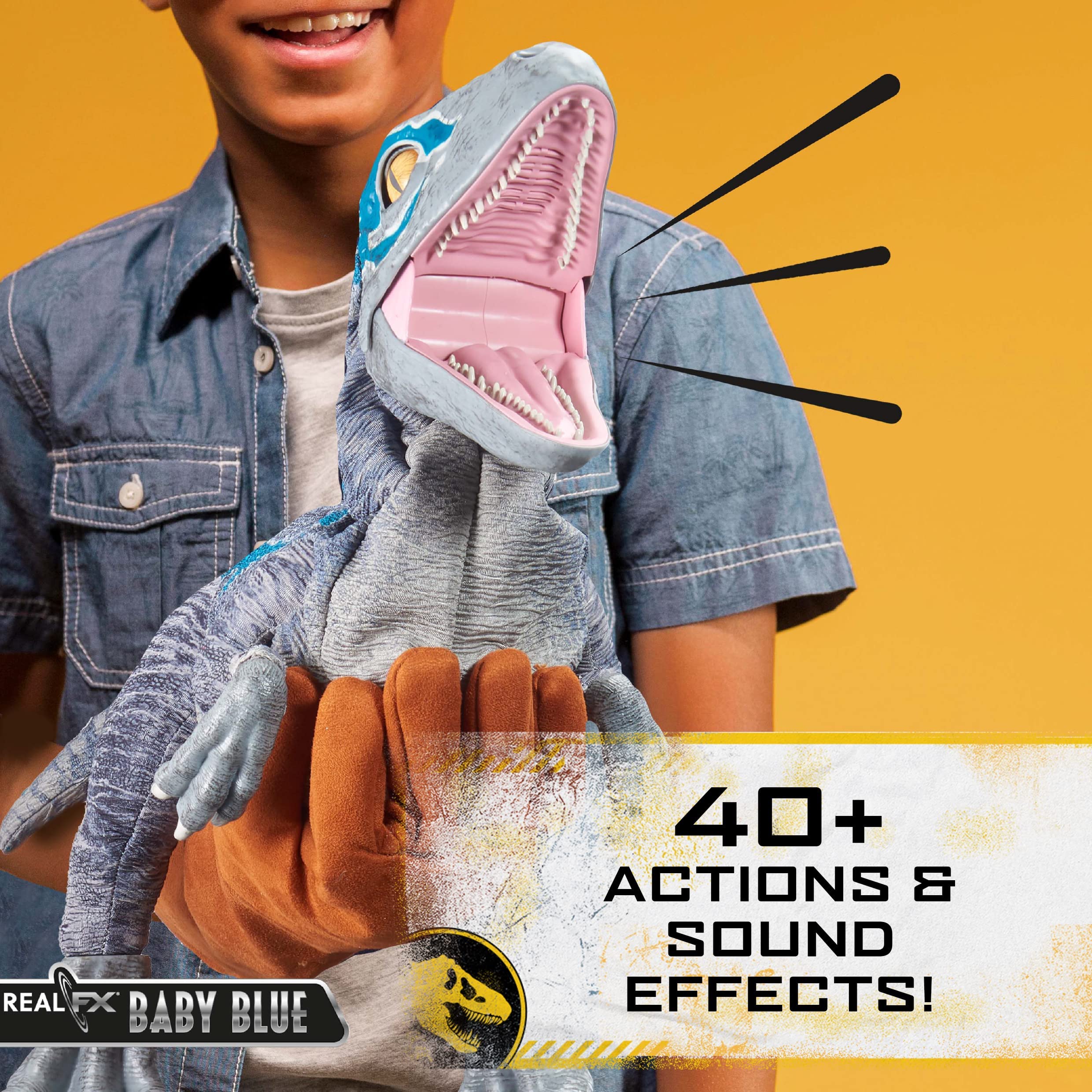 Wow! Stuff - Jurassic World Real Fx Baby Blue Dinosaur Toy