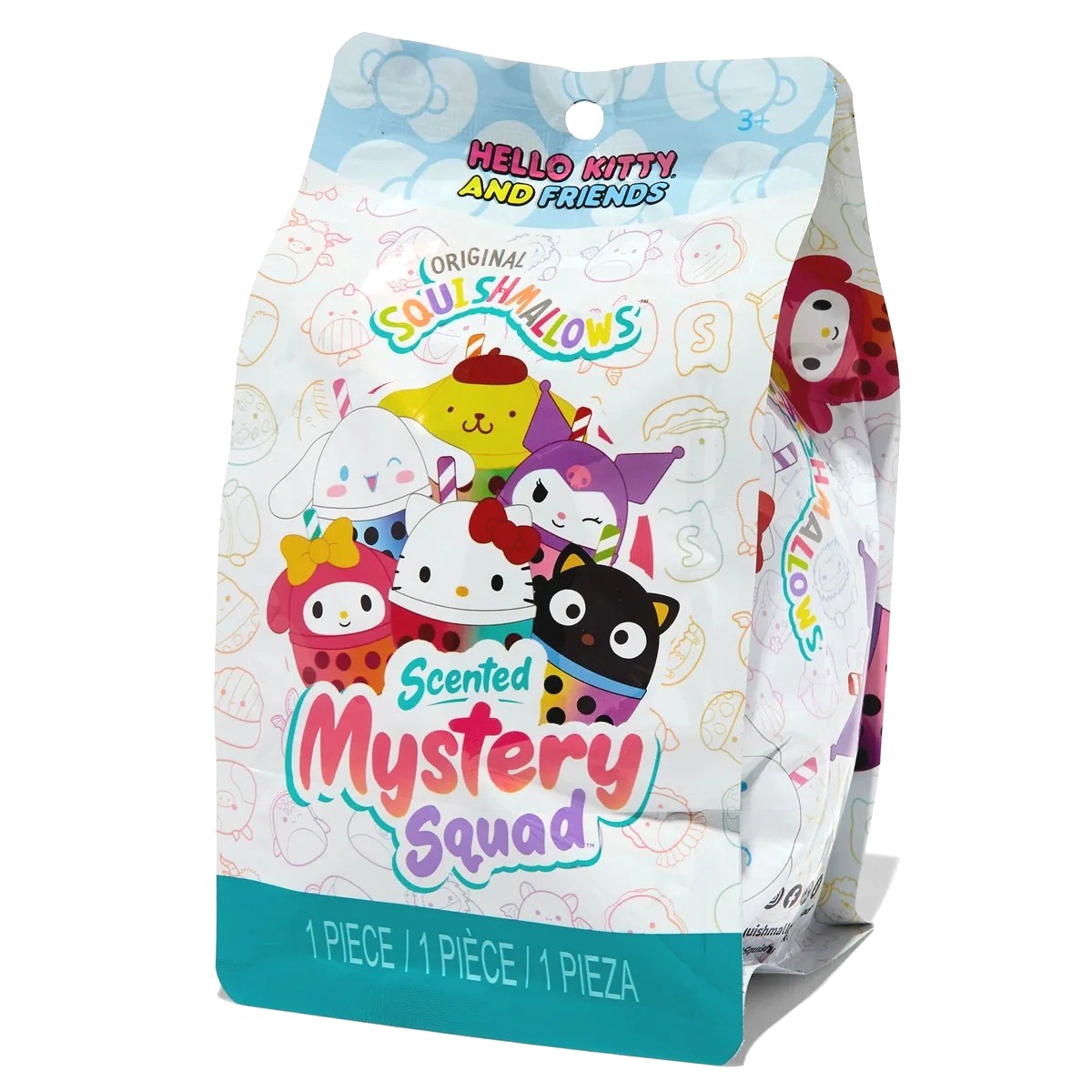 Hello Kitty - Squishmallows Scented Boba Mystery Squad Plush Toy - 12.7 cm - Style May Vary - 1 Pc
