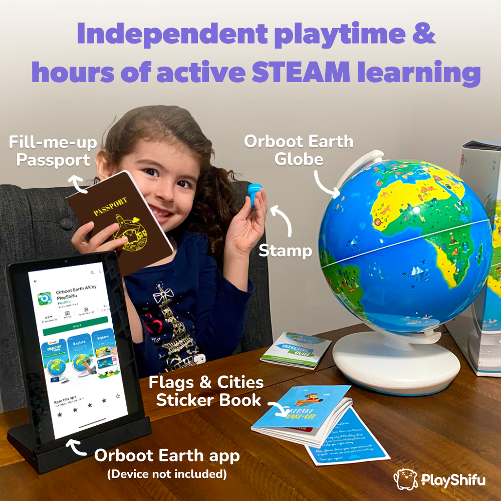 Playshifu - Orboot Earth Smart Educational Globe - Blue