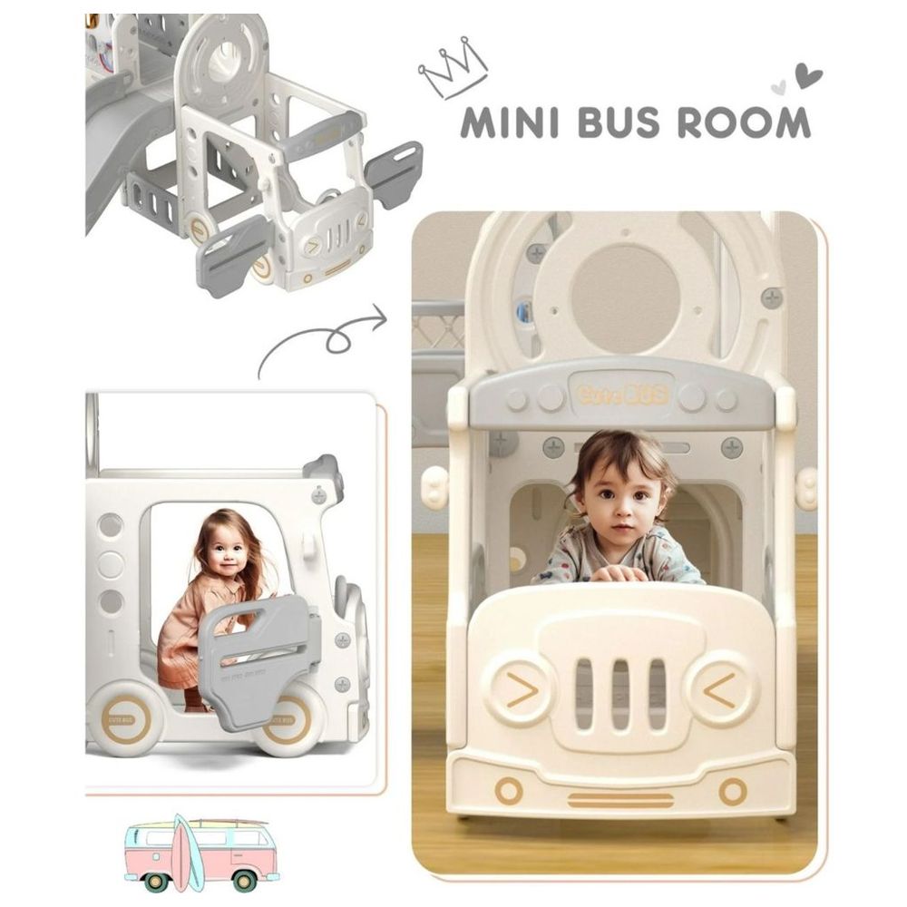 Little Angel Kids Playhouse With Slide - Grey
