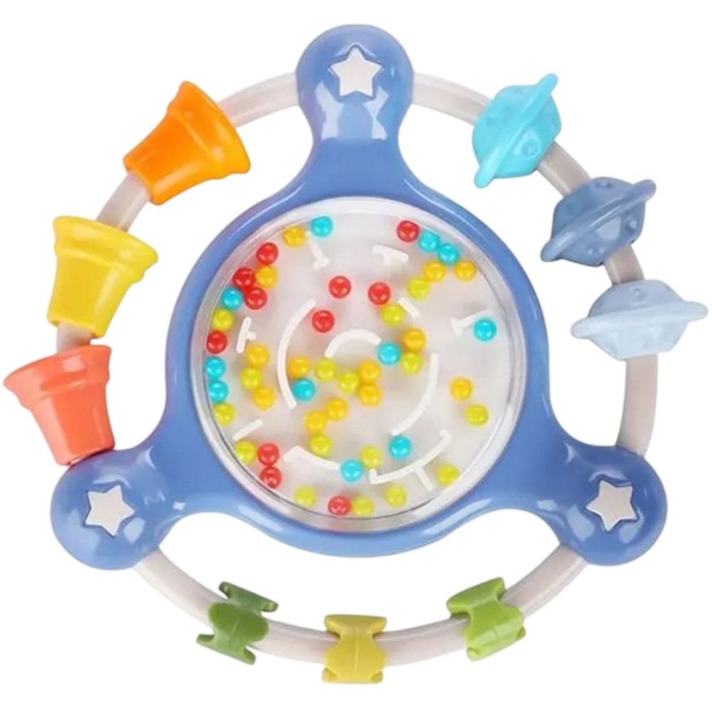 Goodway - Baby Rattle Toy Colorful Beads Spinner - Blue
