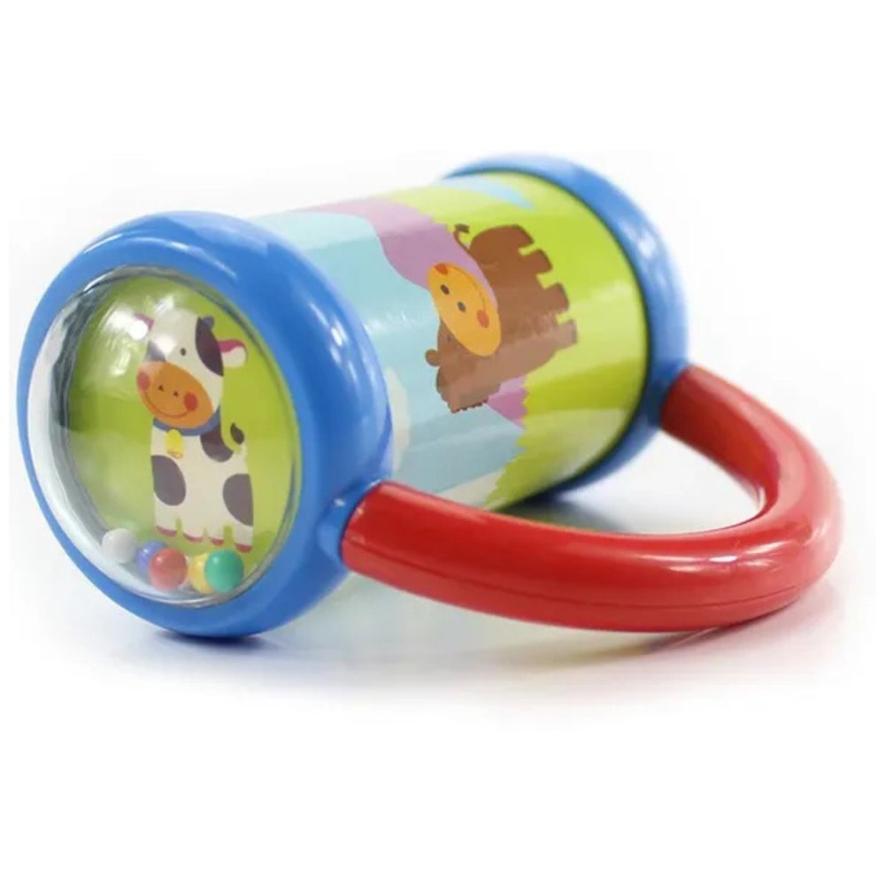 Goodway - Baby Rolling Rattle Toy With Beads & Easy Grip Handle