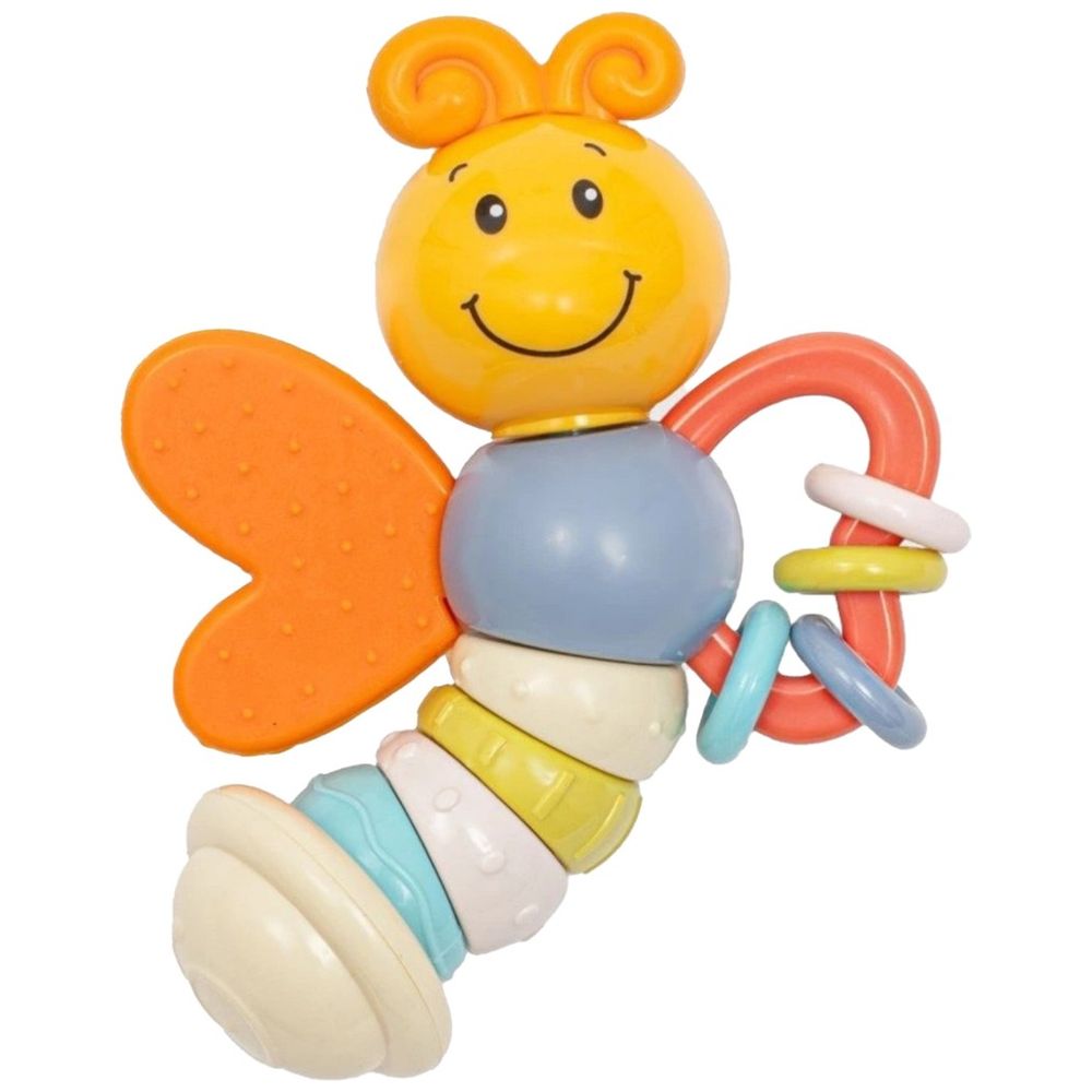 Goodway - Baby Rattle Teether Toy With Twisting Body & Colorful Rings