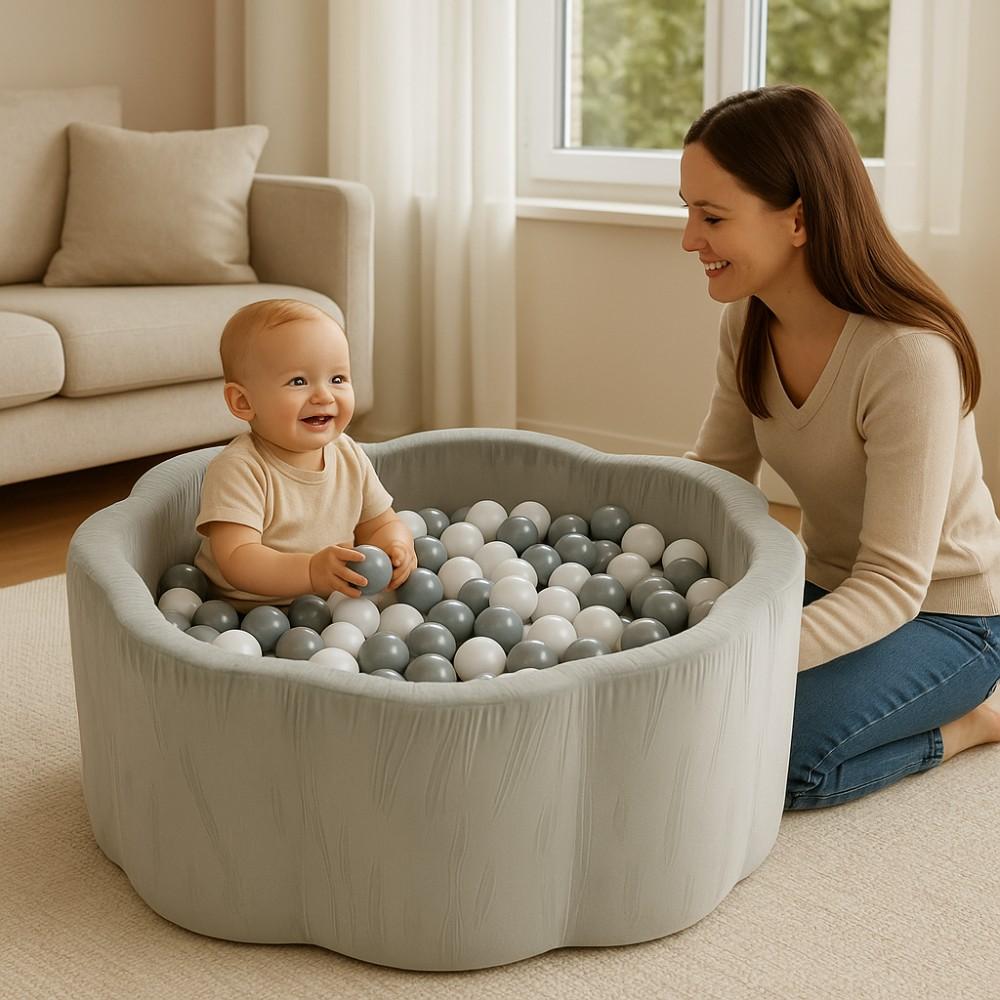 Little Angel Soft Foam Ball Pit Baby Playpen and Ball Pool - 200 Balls
