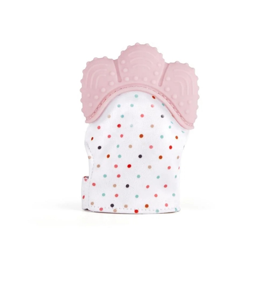 Pikkaboo - Chew & Feed Teether With Fruit Pacifier Duo - Pink