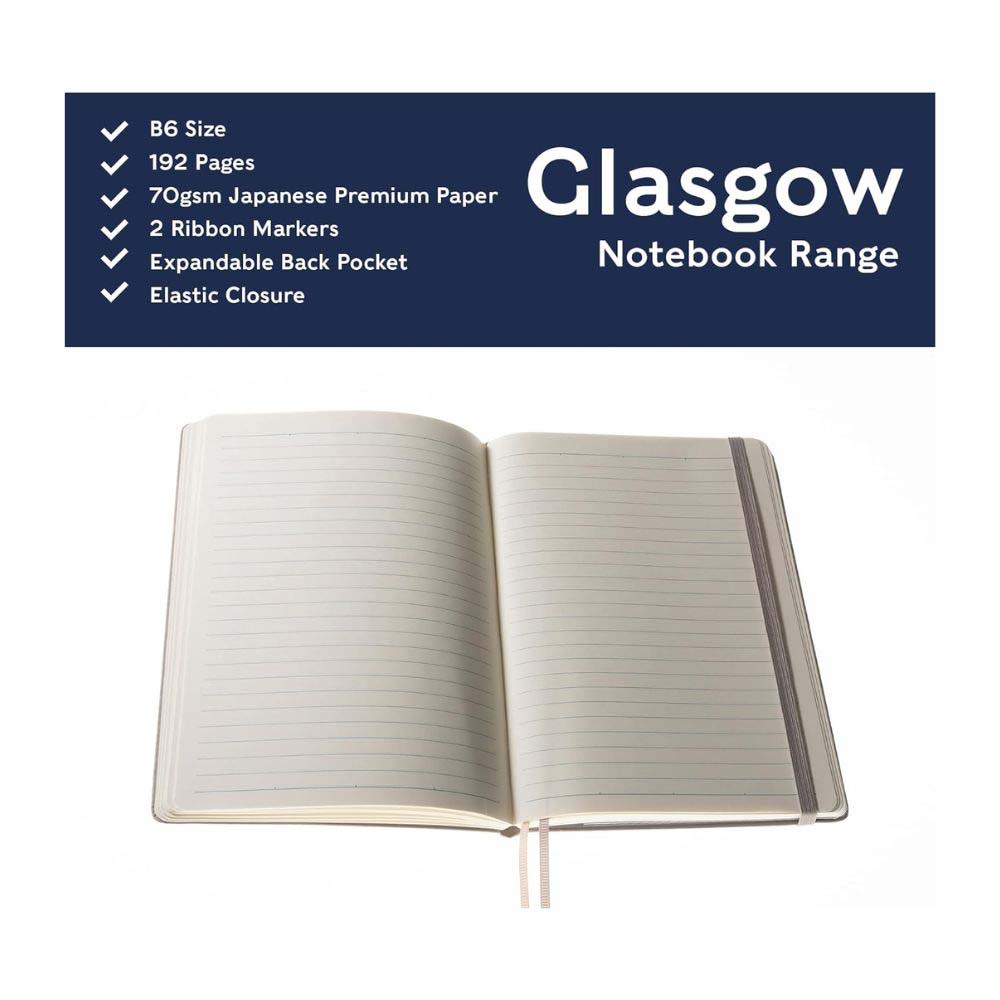 Collins - Glasgow B6 Ruled Notebook - Black