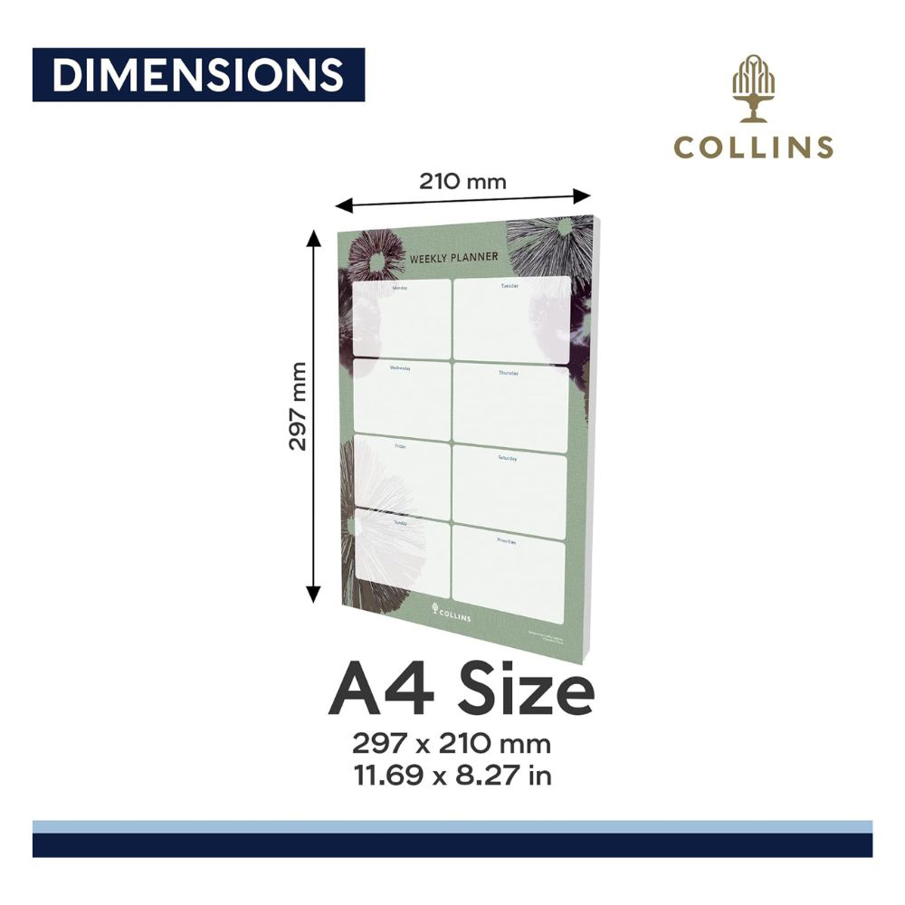 Collins - Flourish A4 Weekly Desk Pad