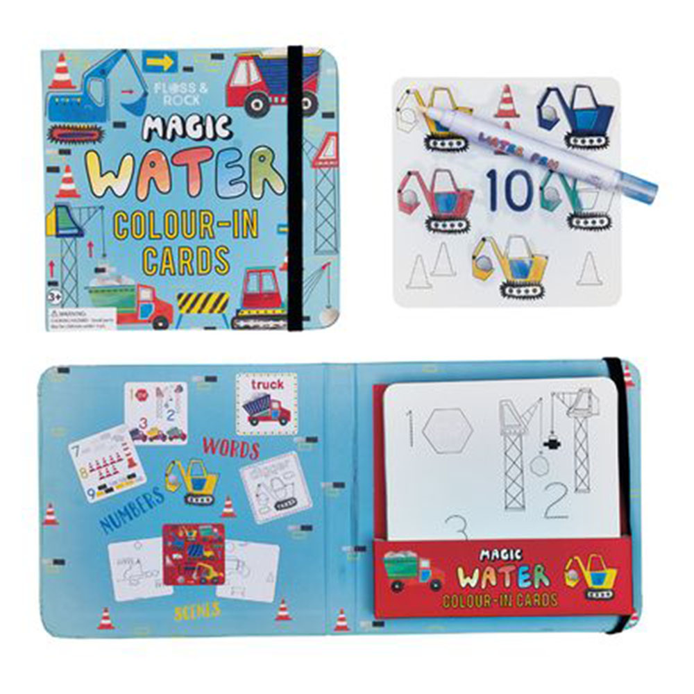 Floss & Rock - Magic Water Colour-In Pen And Cards - Construction