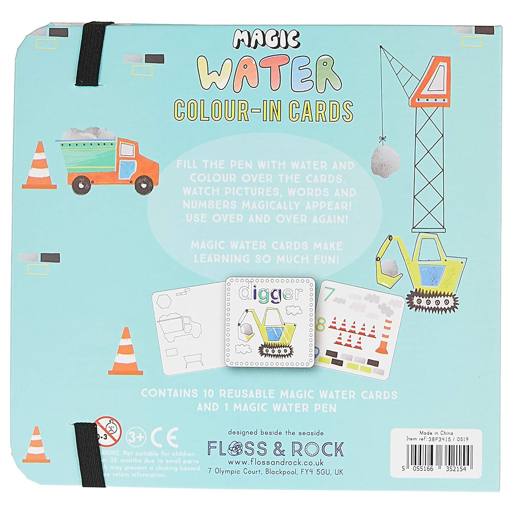 Floss & Rock - Magic Water Colour-In Pen And Cards - Construction
