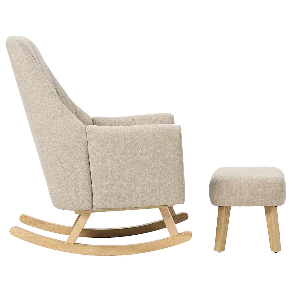 Tutti Bambini - Jonah Rocking Chair & Footstool - Pebble - 2 Pcs