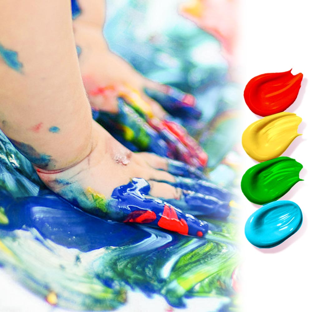 Jar Melo - Finger Paint Colors For Toddlers - 10pcs