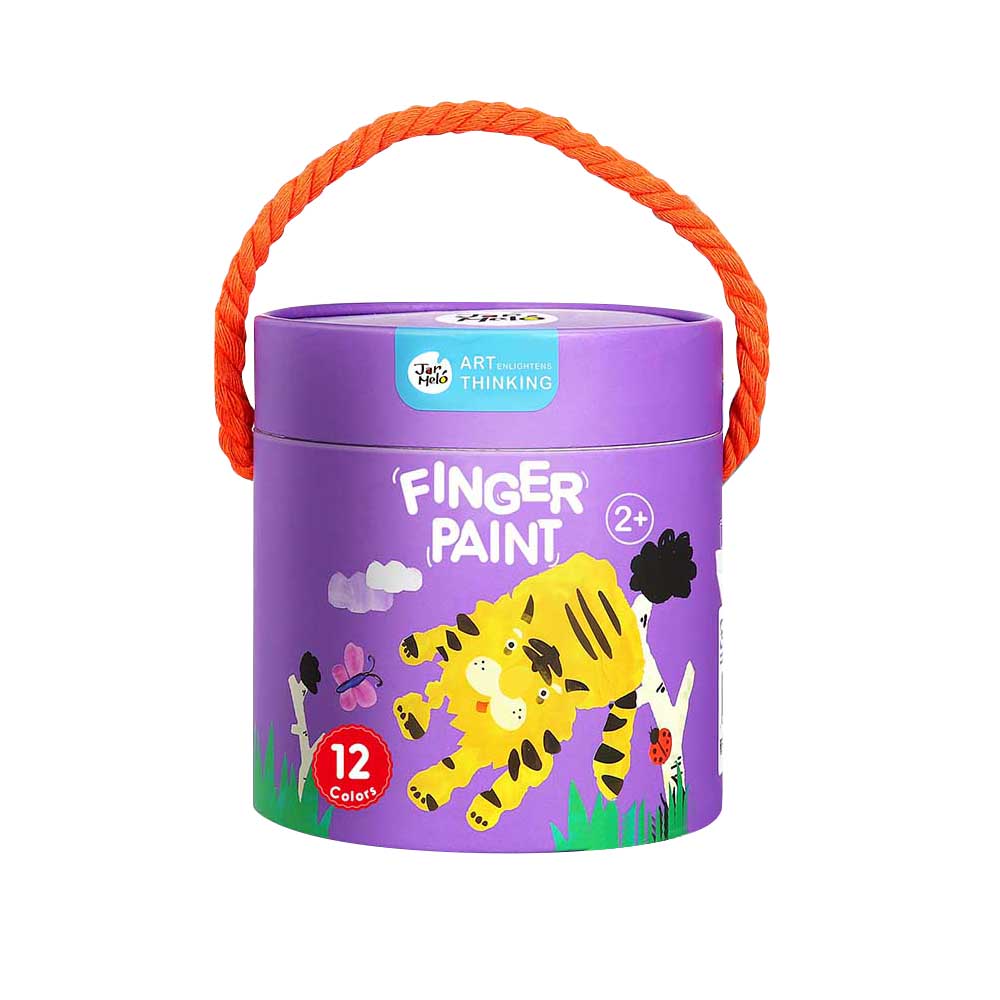 Jar Melo - Finger Paint Colors For Toddlers - 12pcs
