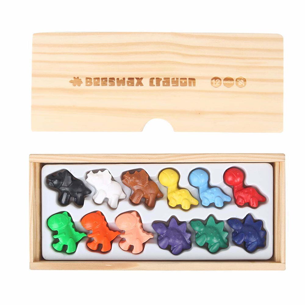 Jar Melo - Beeswax Crayon - Cute Dinosaurs - 12pcs