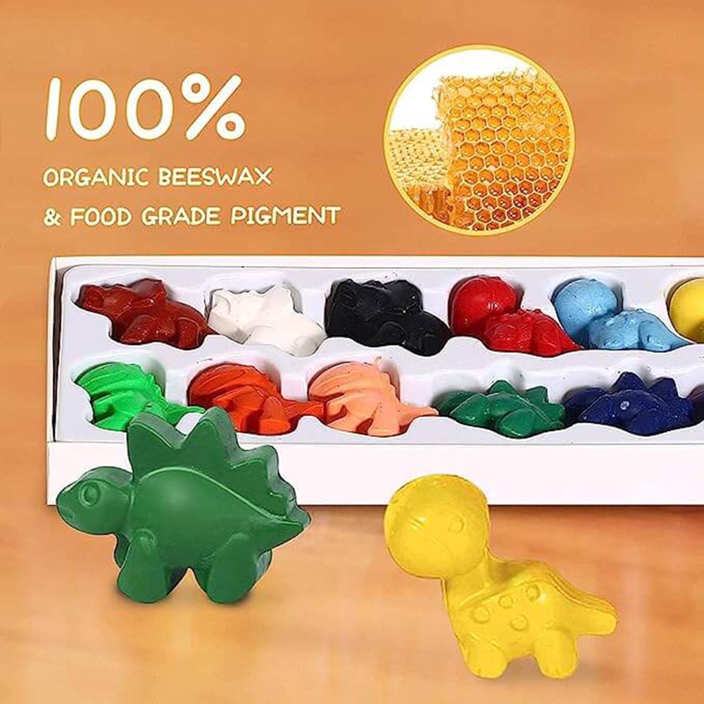 Jar Melo - Beeswax Crayon - Cute Dinosaurs - 12pcs