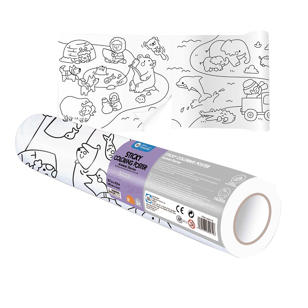 Jar Melo - Sticky Coloring Poster Cutte Animal Adventures