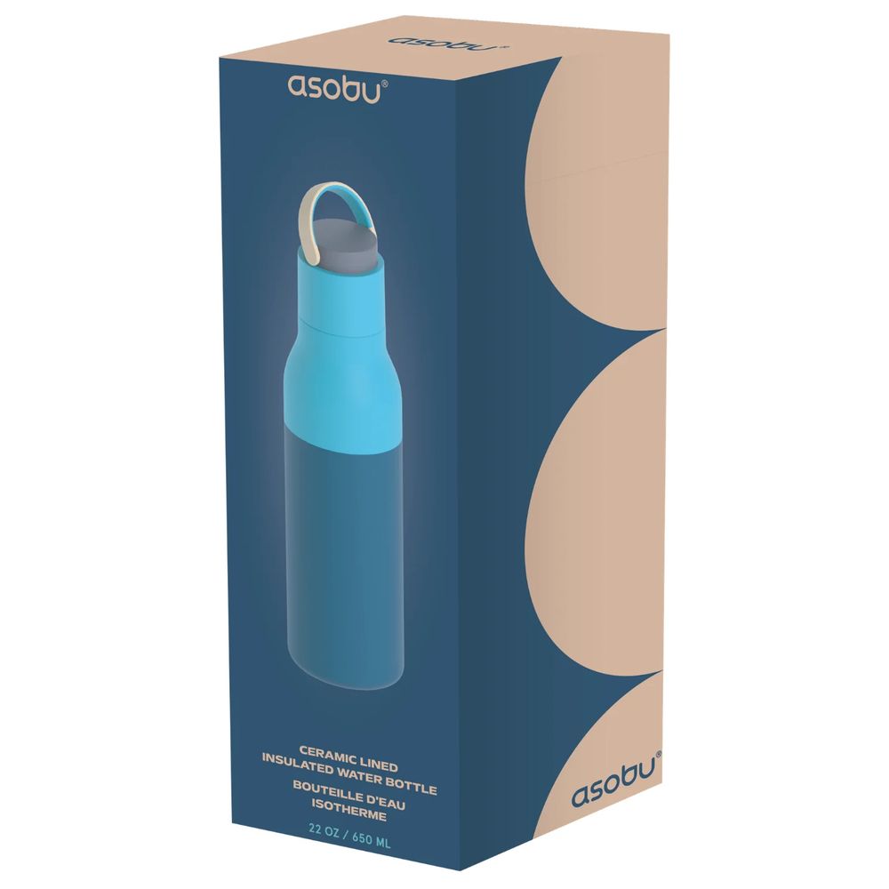Asobu - Puramic Metro Pop-Up Stainles Steel Straw Bottle - 650 ml