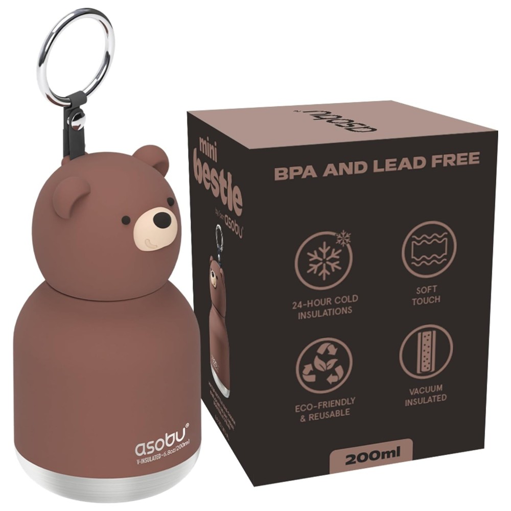 زمزمية ماء معزولة صغيرة من أسوبو - بيستي - على شكل دب - 200 مل
