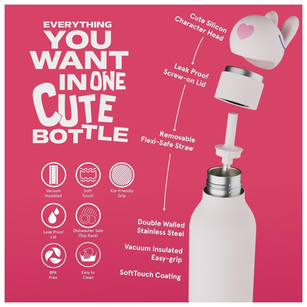 Asobu - Bestie Insulated Water Bottle - Bunny - 460 ml