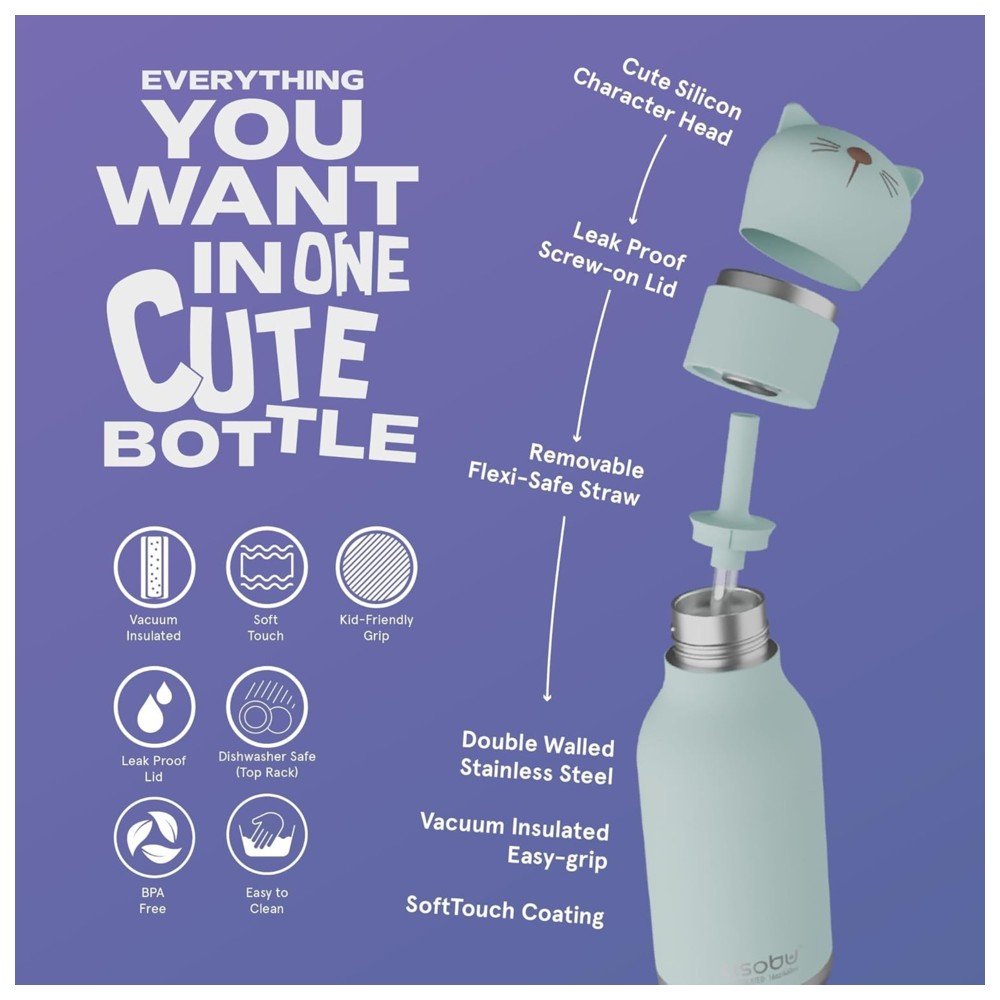 Asobu - Bestie Insulated Water Bottle - Cat - 460 ml