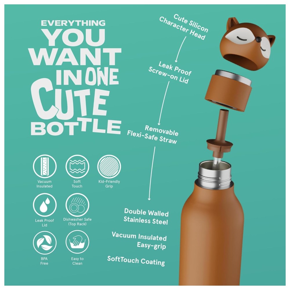 Asobu - Bestie Insulated Water Bottle - Fox - 460 ml