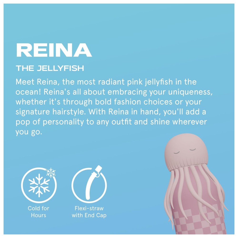 Asobu - Bestie Insulated Water Bottle - Jellyfish - 460 ml