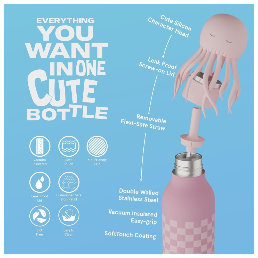 Asobu - Bestie Insulated Water Bottle - Jellyfish - 460 ml