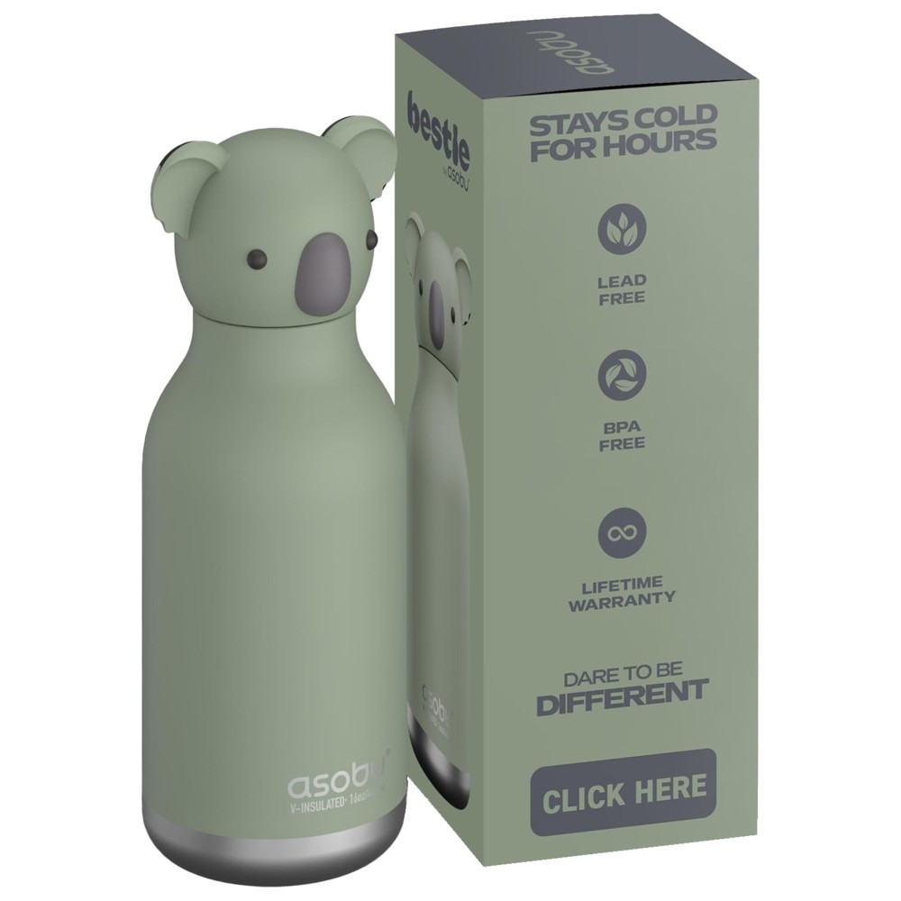 Asobu - Bestie Insulated Water Bottle - Koala - 460 ml